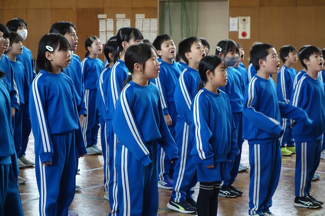 卒業式歌練習開始です - 内外海小学校